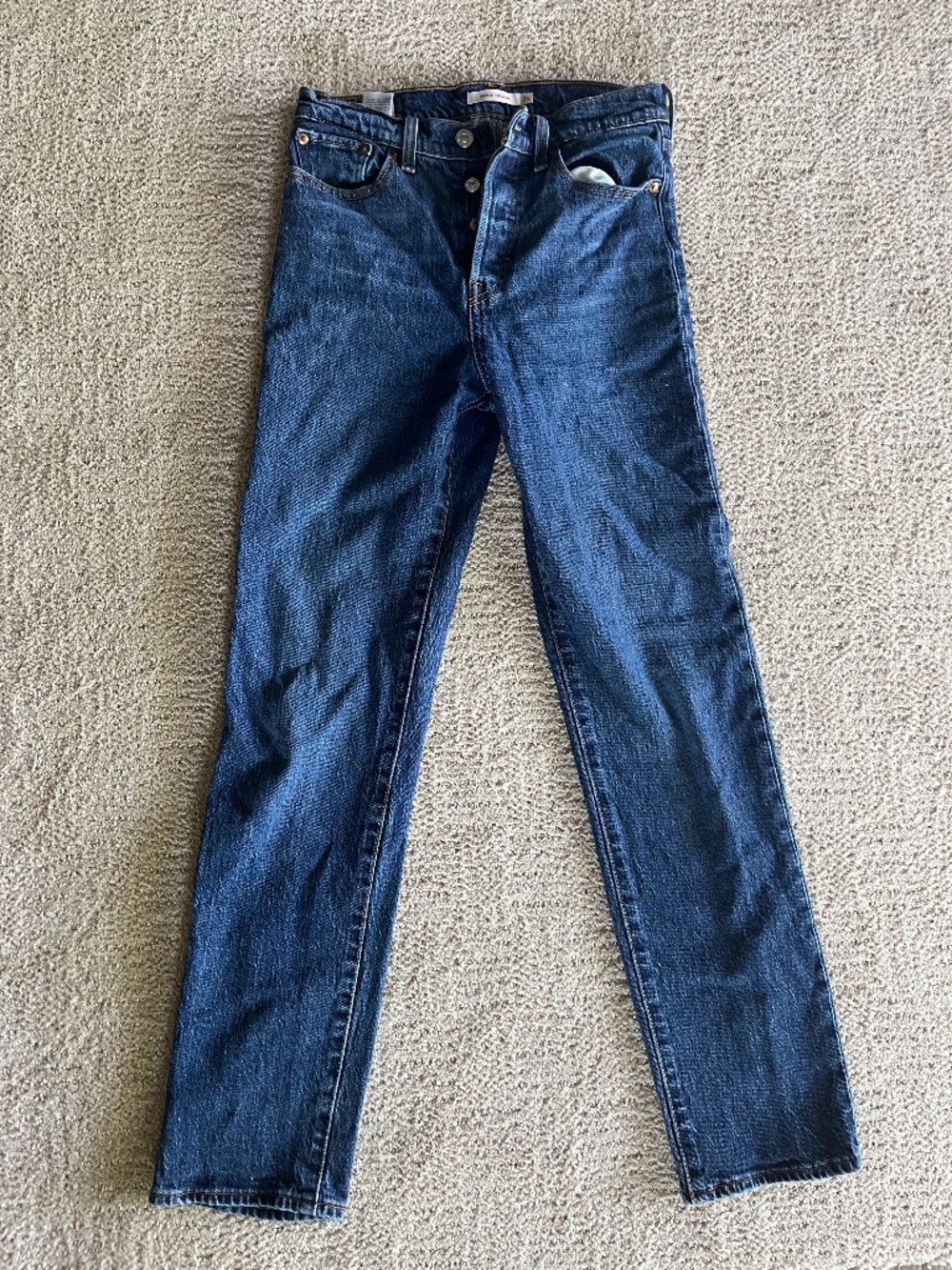 Levi's Classic Wedgie Straight Blue Button-Fly Jeans